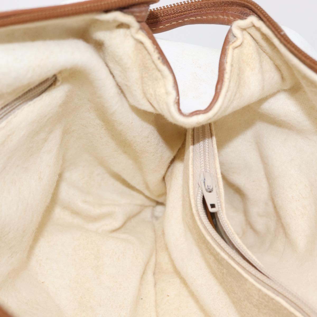 GUCCI Micro GG Supreme Hand Bag PVC White Gold 000 39 0158 Auth BA9761