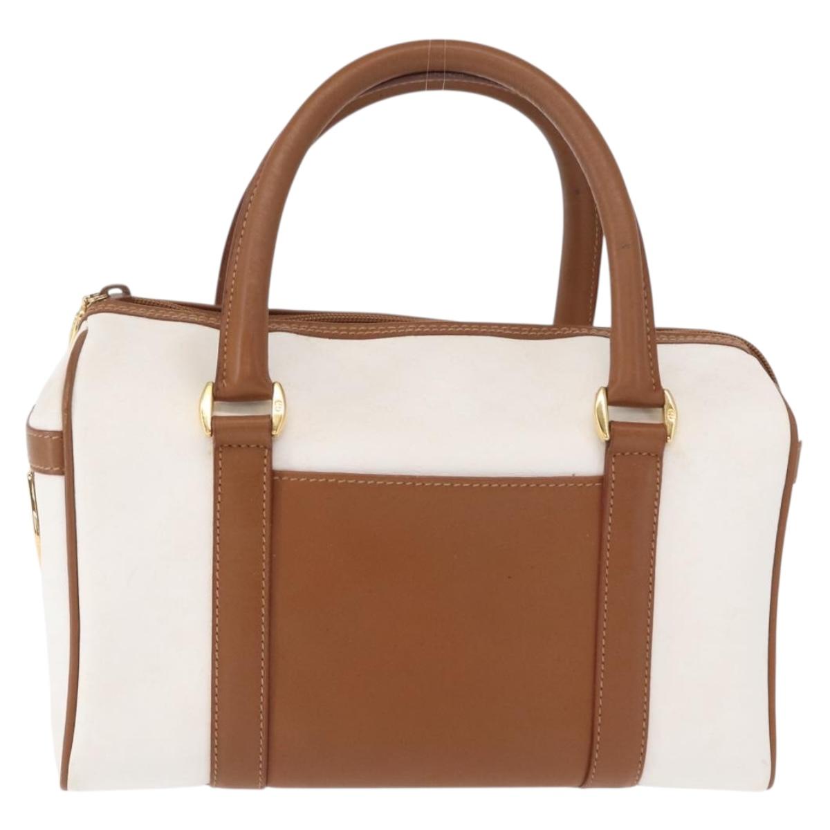 GUCCI Micro GG Supreme Hand Bag PVC White Gold 000 39 0158 Auth BA9761