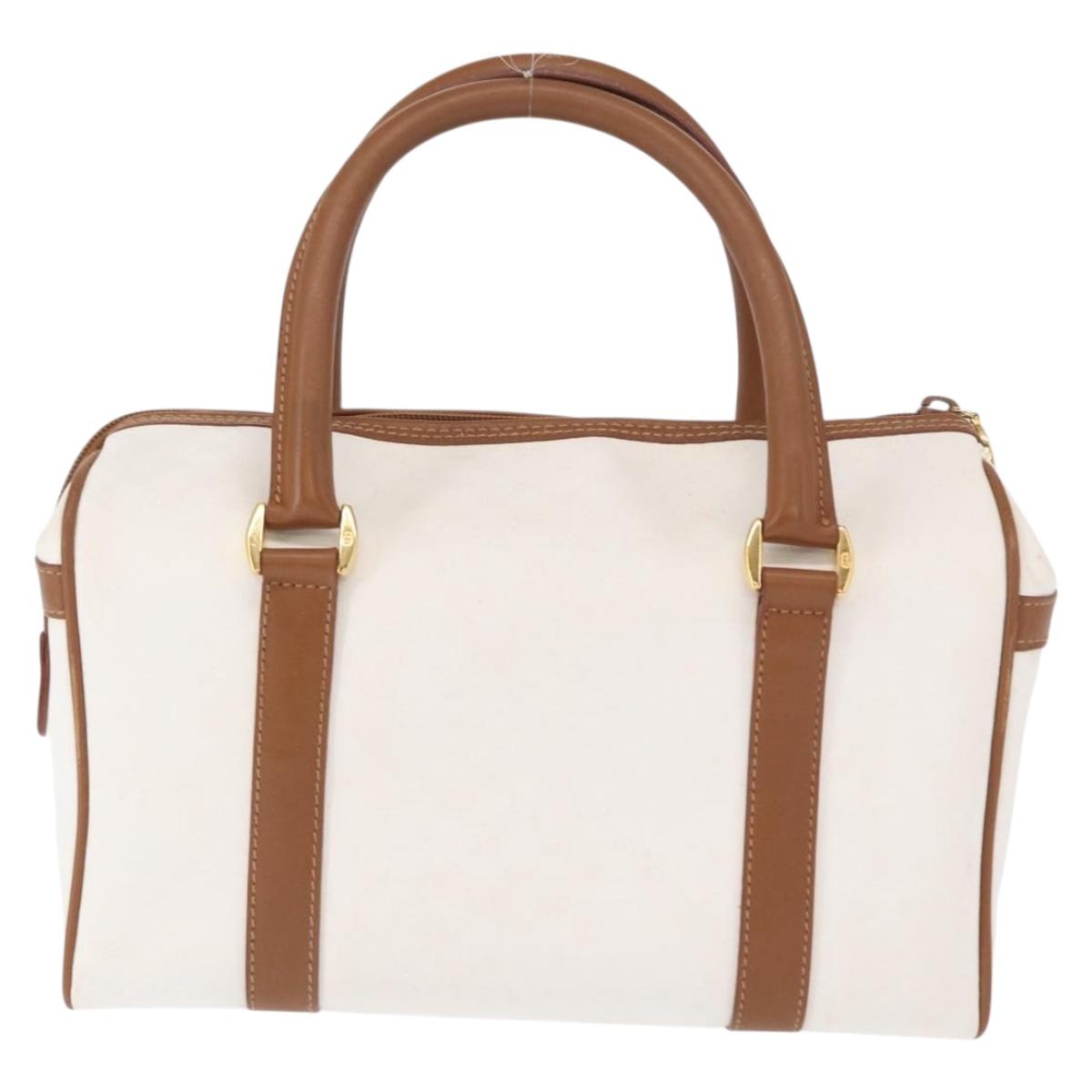 GUCCI Micro GG Supreme Hand Bag PVC White Gold 000 39 0158 Auth BA9761