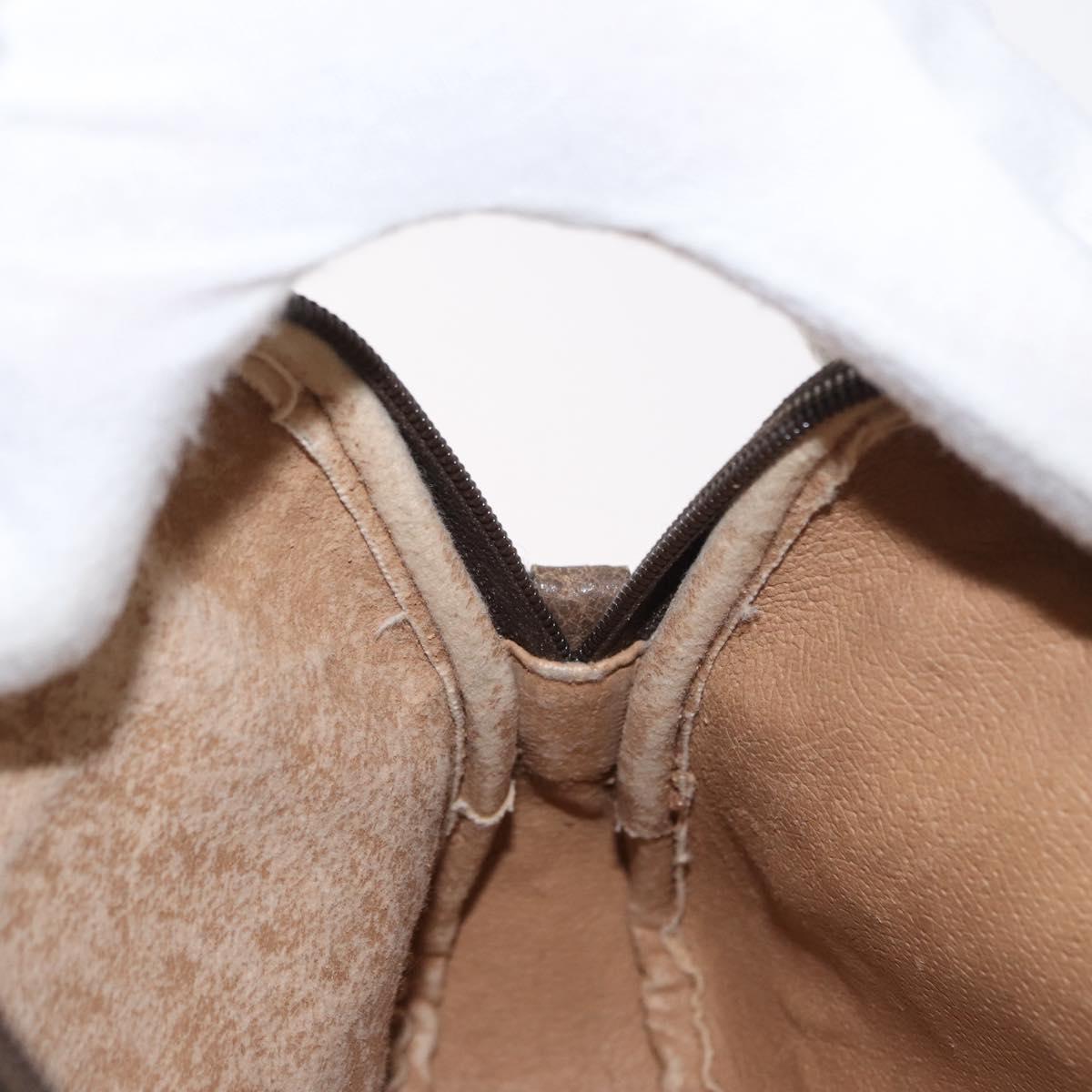 GUCCI GG Supreme Shoulder Bag PVC Beige Gold 119 02 068 Auth BA9786