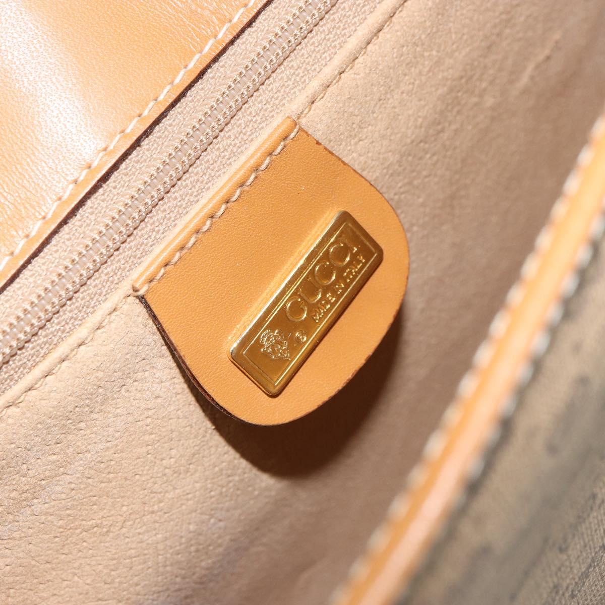 GUCCI GG Supreme Web Sherry Line Bag PVC Beige Gold 001 113 0551 Auth BA9789