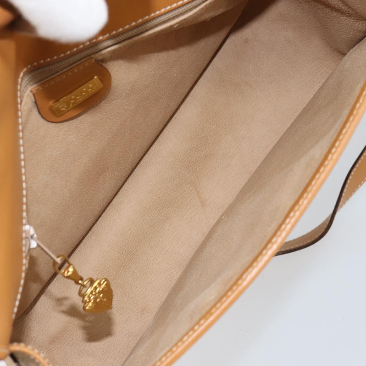 GUCCI GG Supreme Web Sherry Line Bag PVC Beige Gold 001 113 0551 Auth BA9789