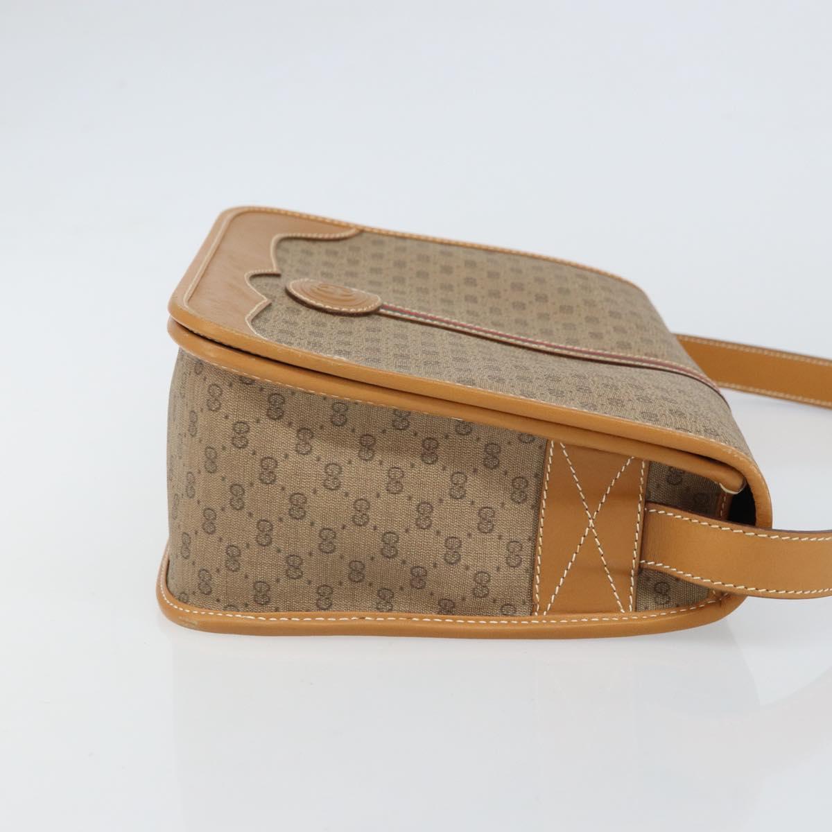 GUCCI GG Supreme Web Sherry Line Bag PVC Beige Gold 001 113 0551 Auth BA9789