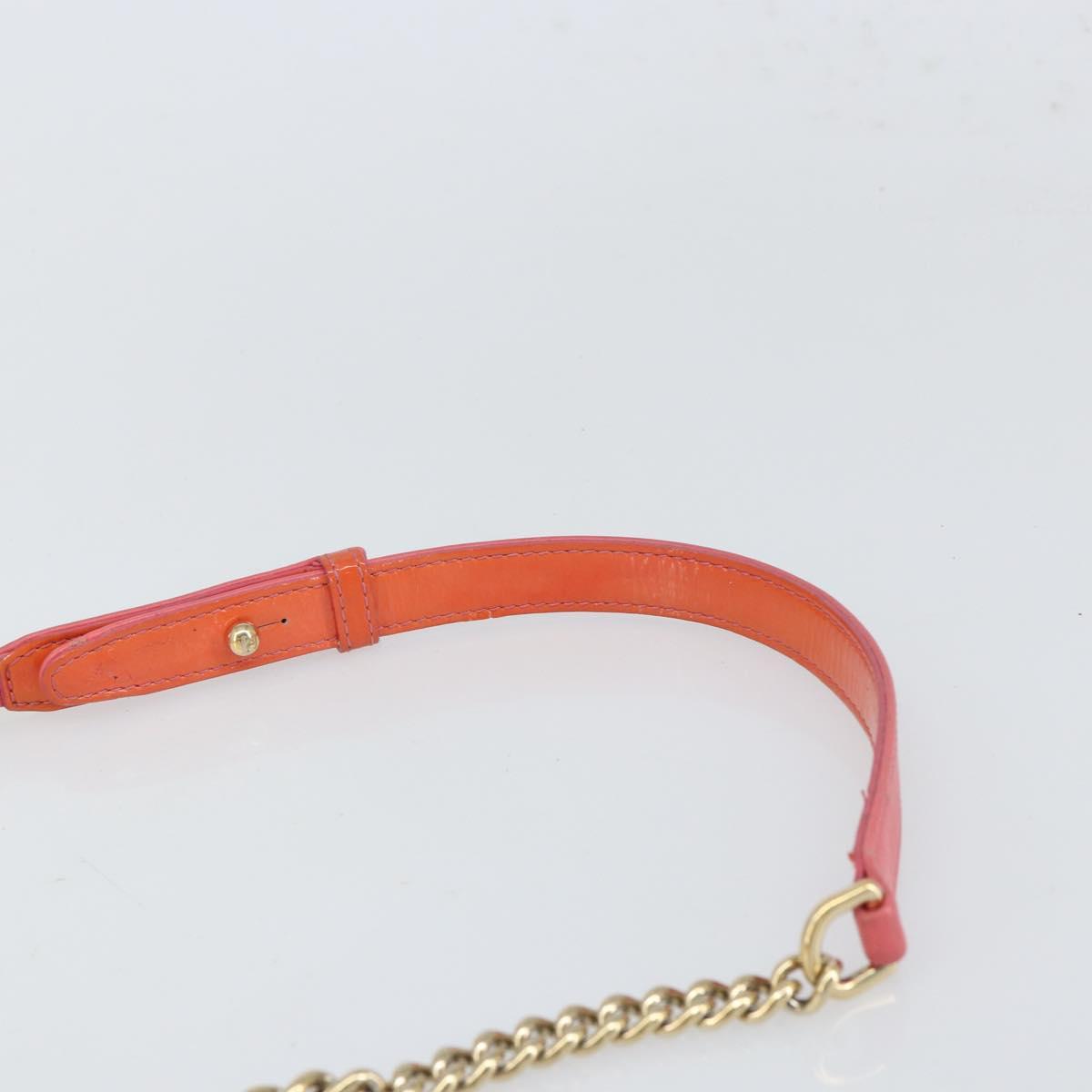 CHANEL Chain Shoulder Bag Vinyl Clear Gold CC Auth BA9792