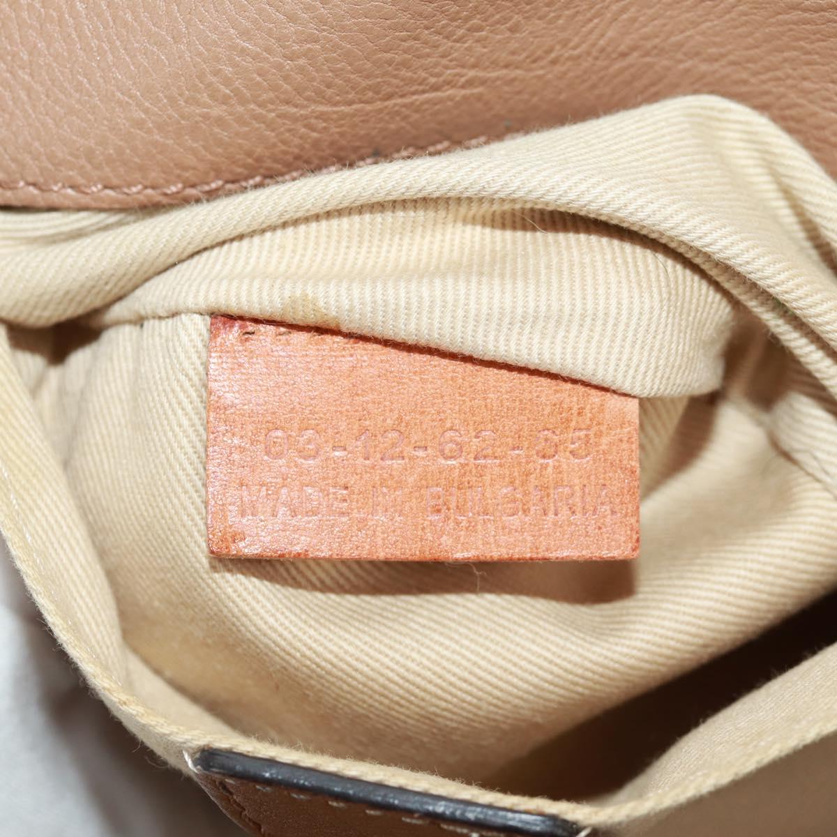 Chloe Elsie Shoulder Bag Leather Beige Gold Auth BA9795V