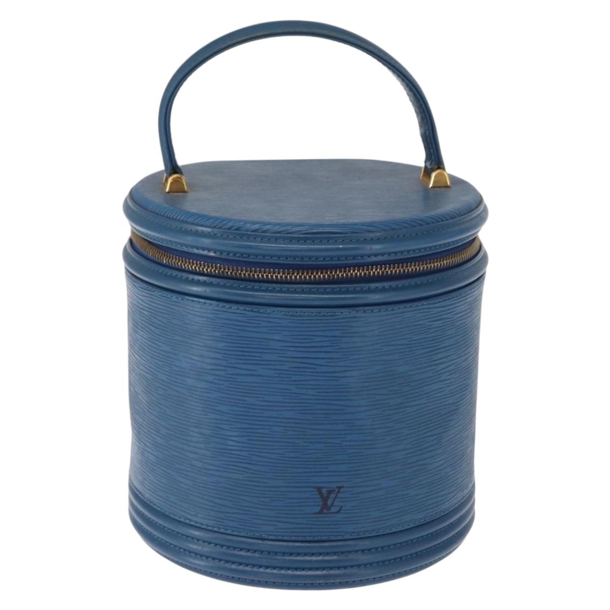 LOUIS VUITTON Epi Cannes Hand Bag Blue M48035 LV Auth BA9809