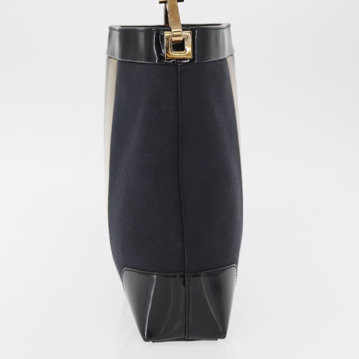 GUCCI Shoulder Bag Canvas Black Gold 001 4231 Auth BA9828