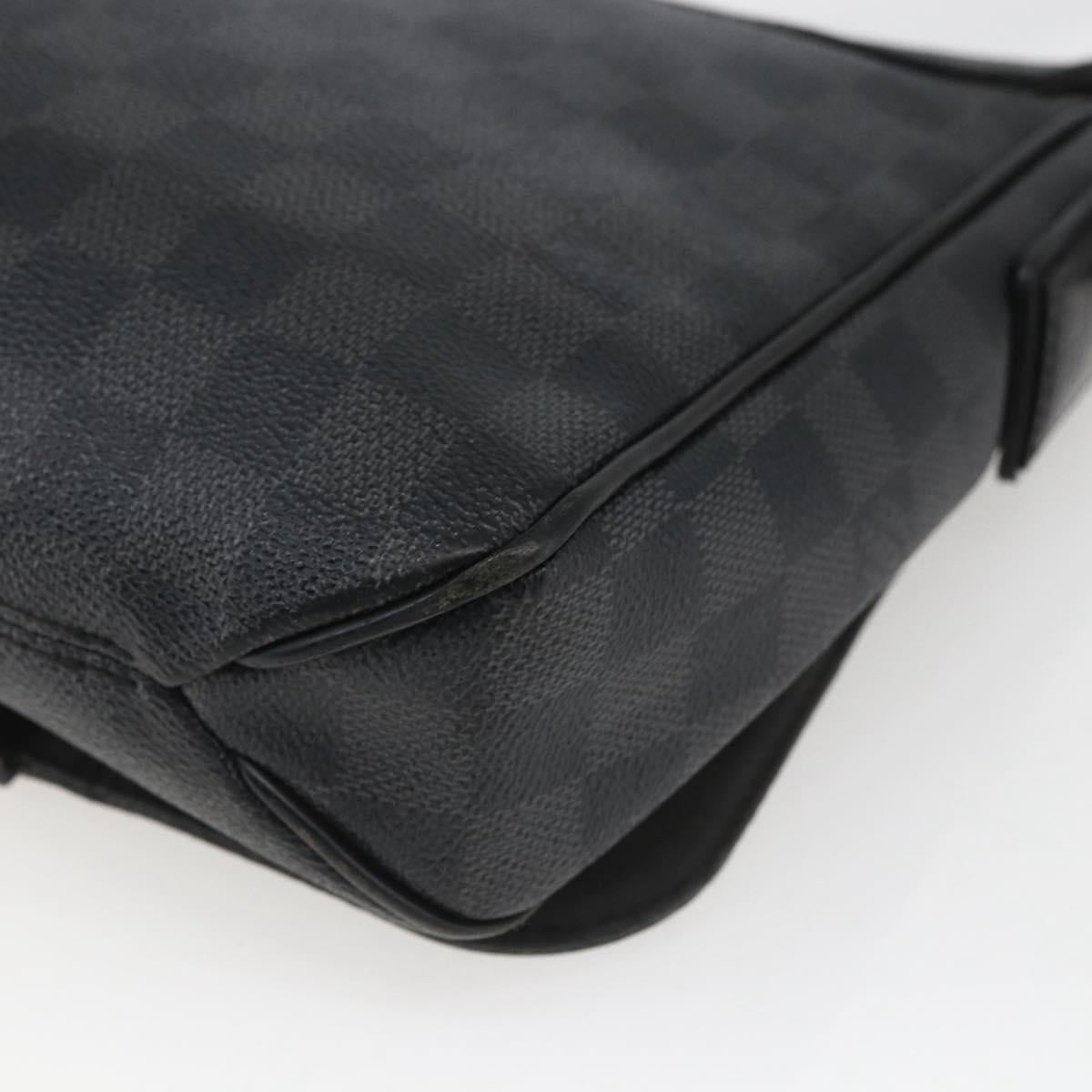LOUIS VUITTON Damier Graphite District PM Shoulder Bag N41260 LV Auth BA9843