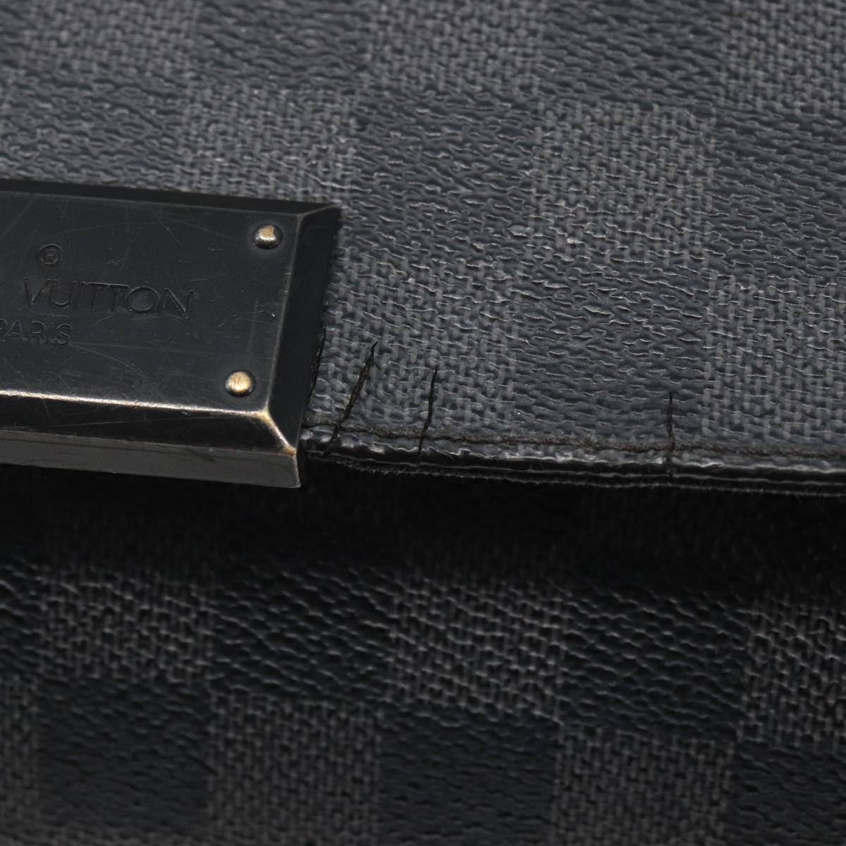 LOUIS VUITTON Damier Graphite District PM Shoulder Bag N41260 LV Auth BA9843