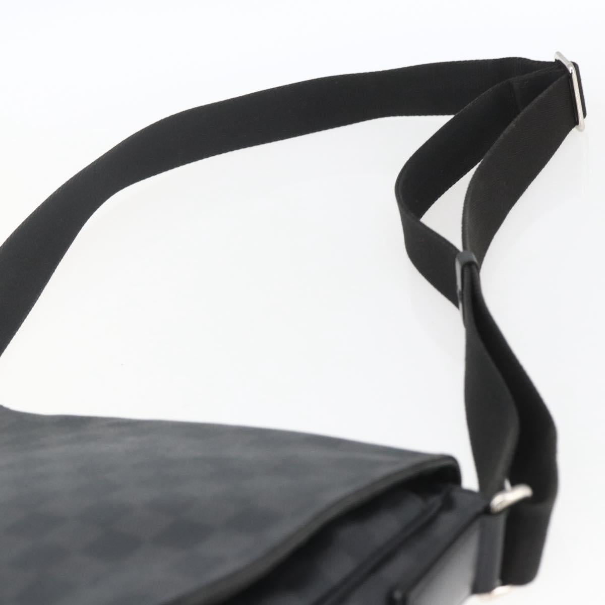 LOUIS VUITTON Damier Graphite District PM Shoulder Bag N41260 LV Auth BA9843