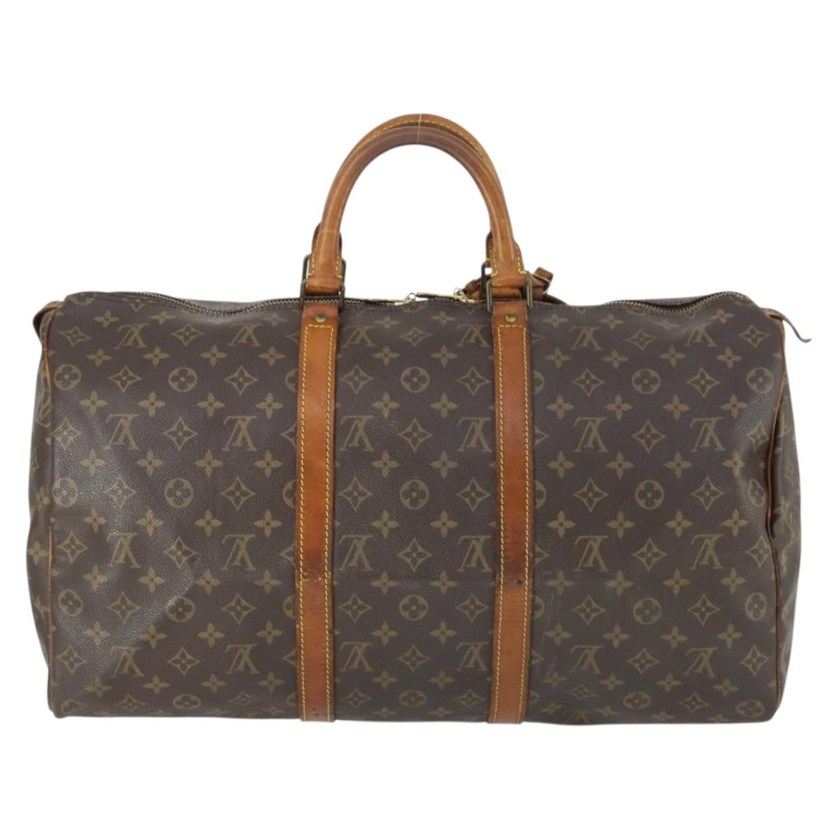 LOUIS VUITTON Monogram Keepall 50 Boston Bag M41426 LV Auth BA9844
