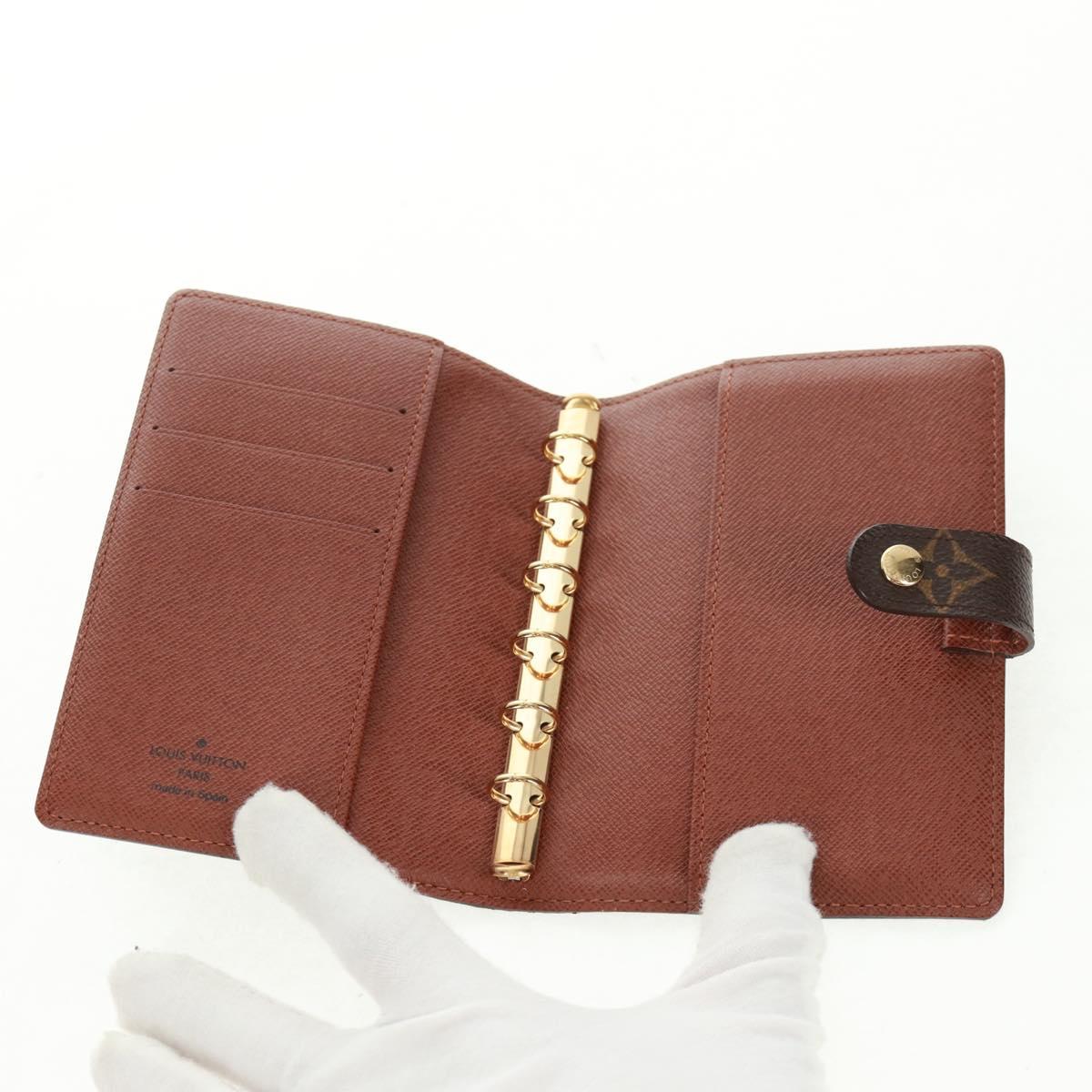 LOUIS VUITTON Monogram Agenda PM Day Planner Cover R20005 LV Auth BA9847V