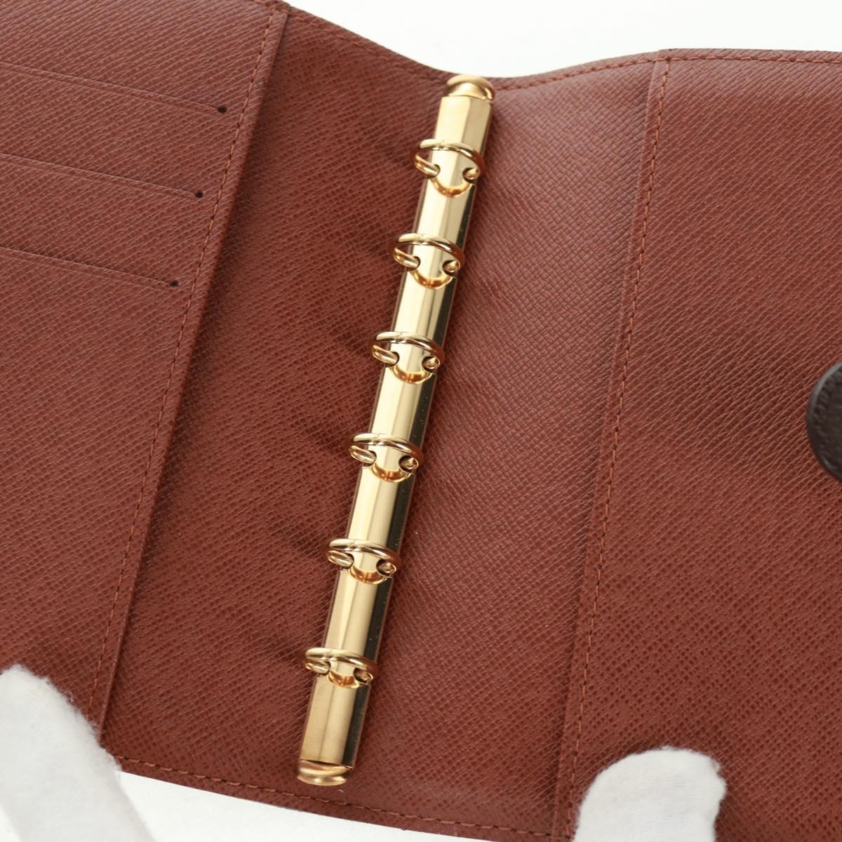 LOUIS VUITTON Monogram Agenda PM Day Planner Cover R20005 LV Auth BA9847V