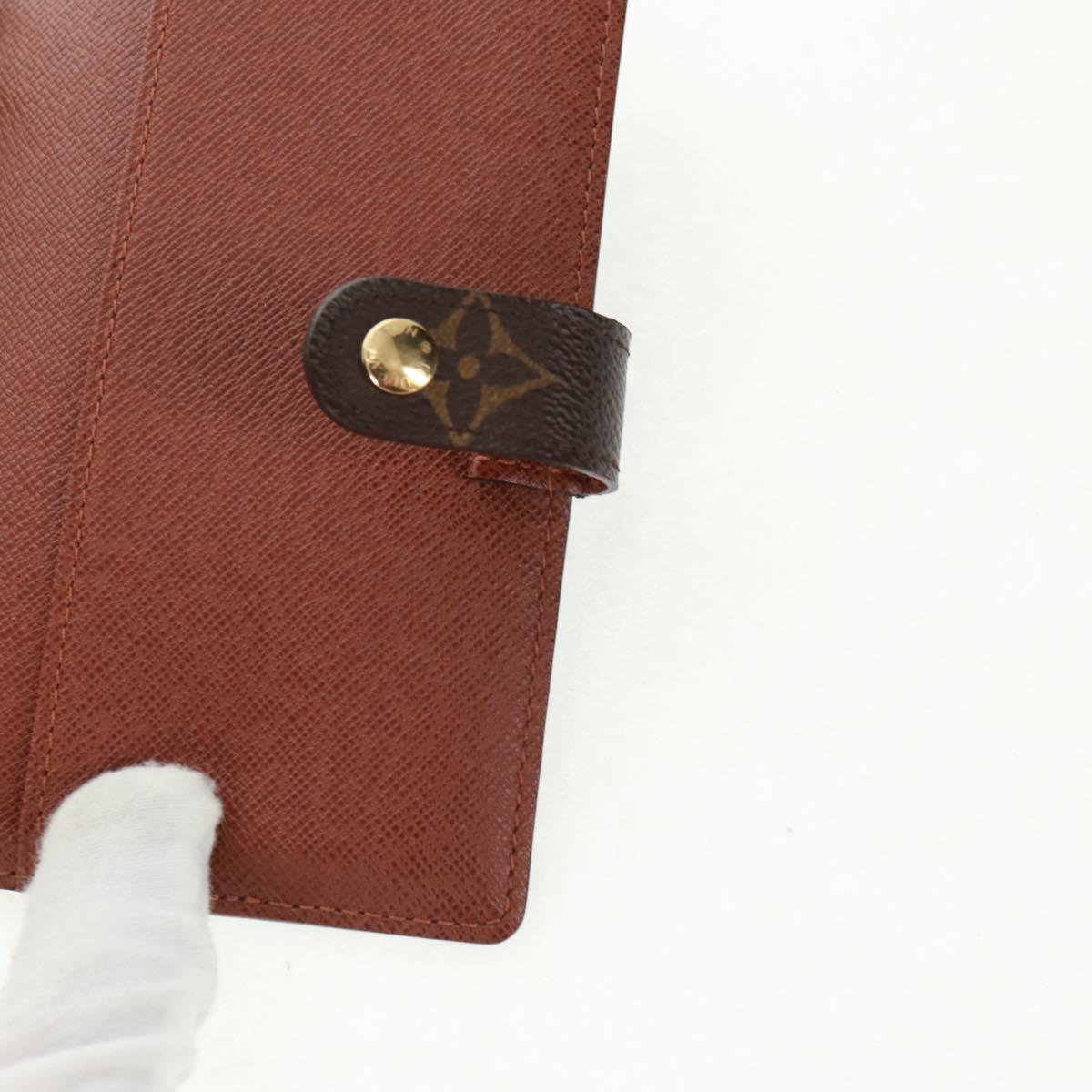 LOUIS VUITTON Monogram Agenda PM Day Planner Cover R20005 LV Auth BA9847V