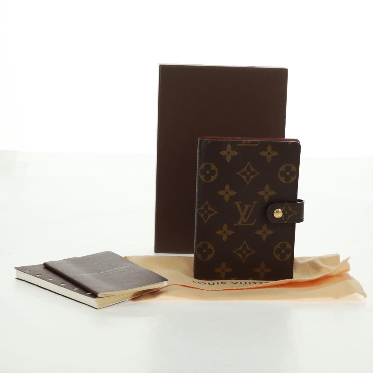 LOUIS VUITTON Monogram Agenda PM Day Planner Cover R20005 LV Auth BA9847V