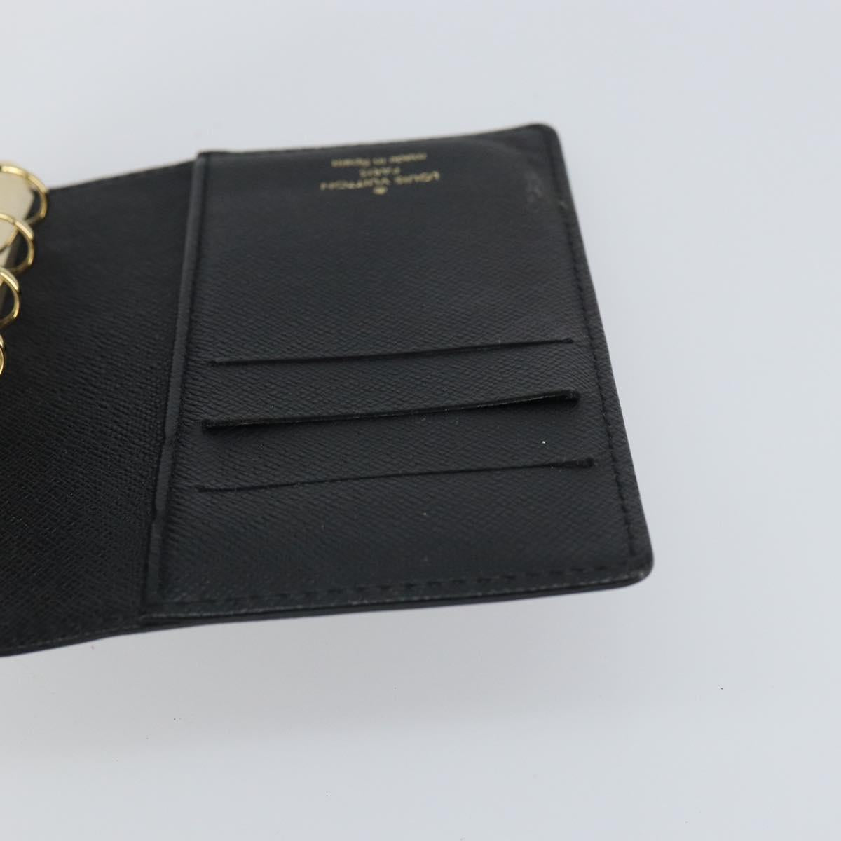 LOUIS VUITTON Epi Agenda PM Day Planner Cover Black R20092 LV Auth BA9851