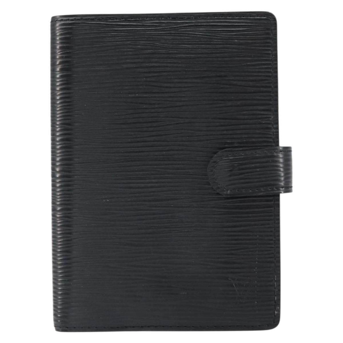 LOUIS VUITTON Epi Agenda PM Day Planner Cover Black R20092 LV Auth BA9851