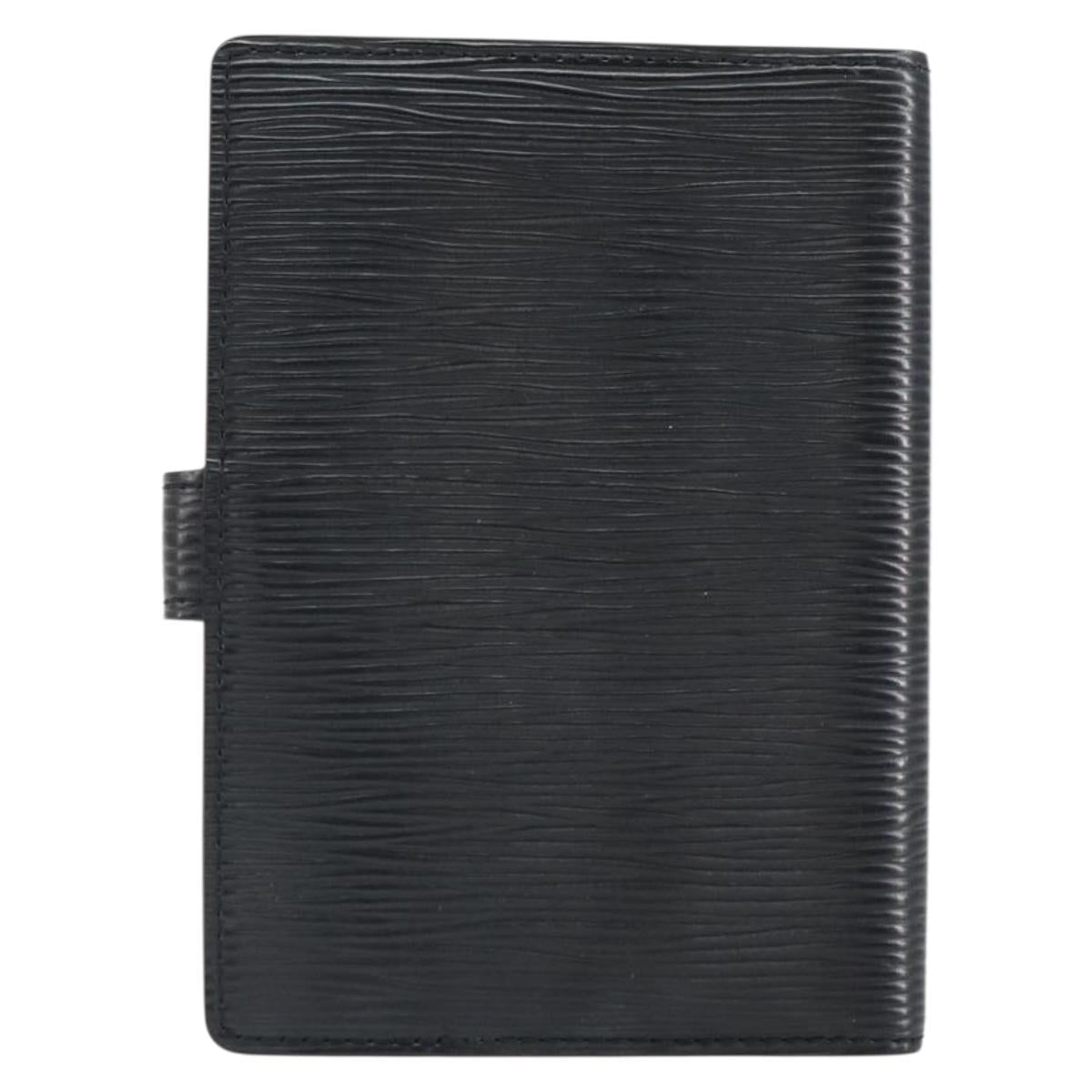 LOUIS VUITTON Epi Agenda PM Day Planner Cover Black R20092 LV Auth BA9851