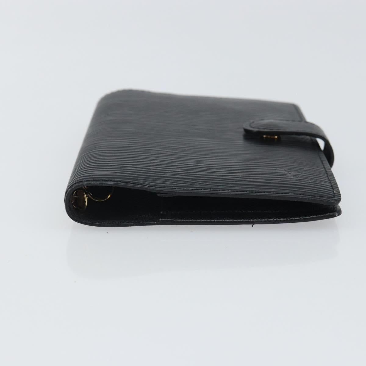 LOUIS VUITTON Epi Agenda PM Day Planner Cover Black R20092 LV Auth BA9851