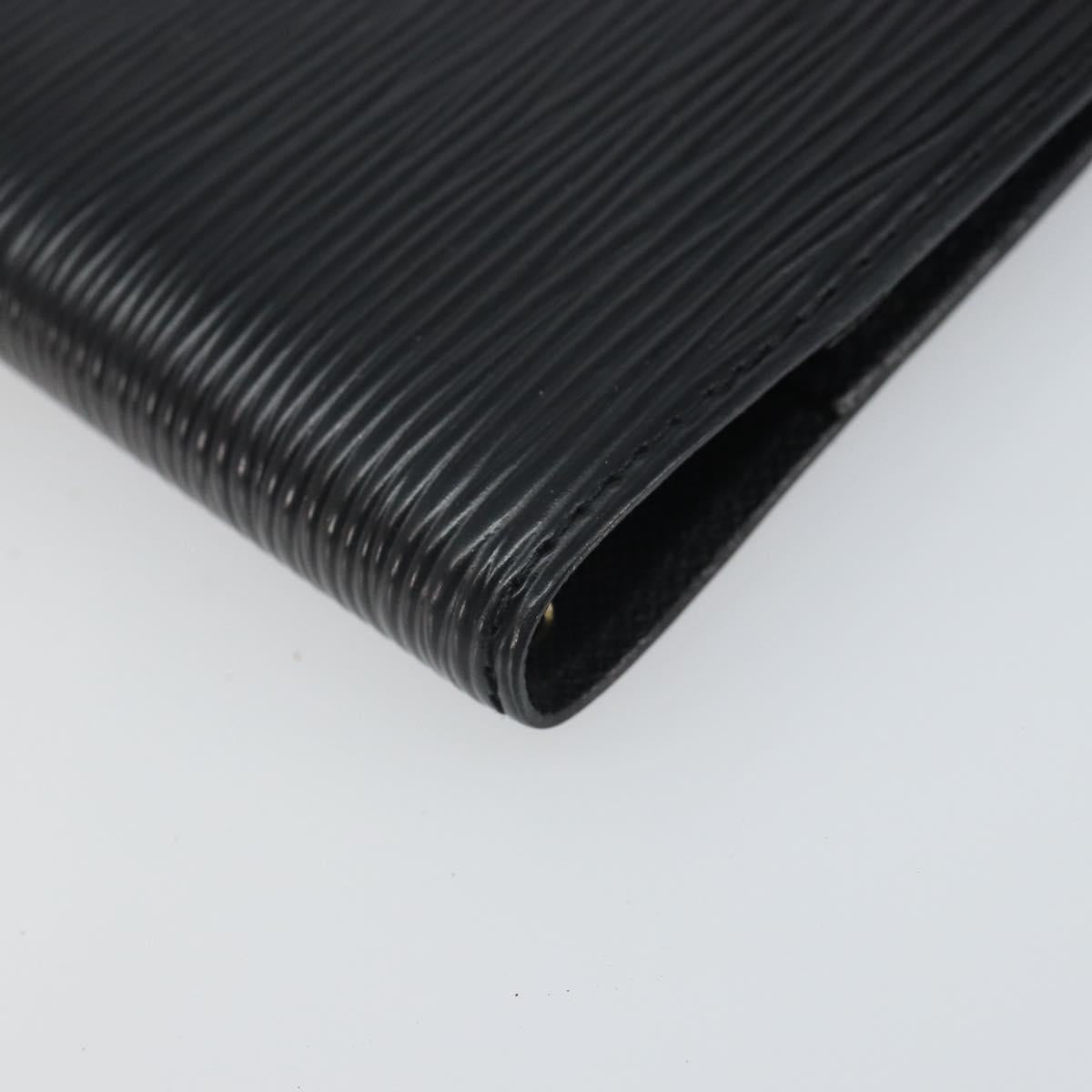 LOUIS VUITTON Epi Agenda PM Day Planner Cover Black R20092 LV Auth BA9851
