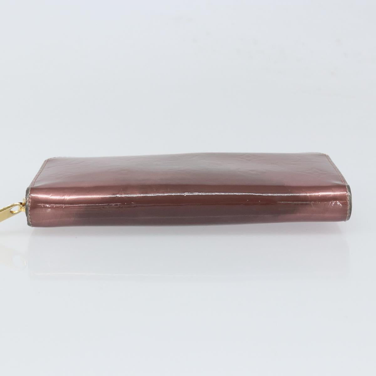 LOUIS VUITTON Monogram Vernis Zippy Wallet Rose Pearl M69796 LV Auth BA9857