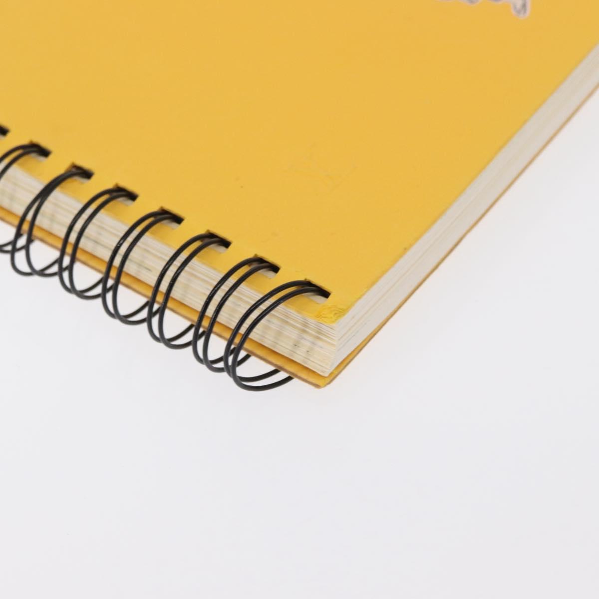 LOUIS VUITTON Travel Notebook Planner Canvas Yellow LV Auth BA9858