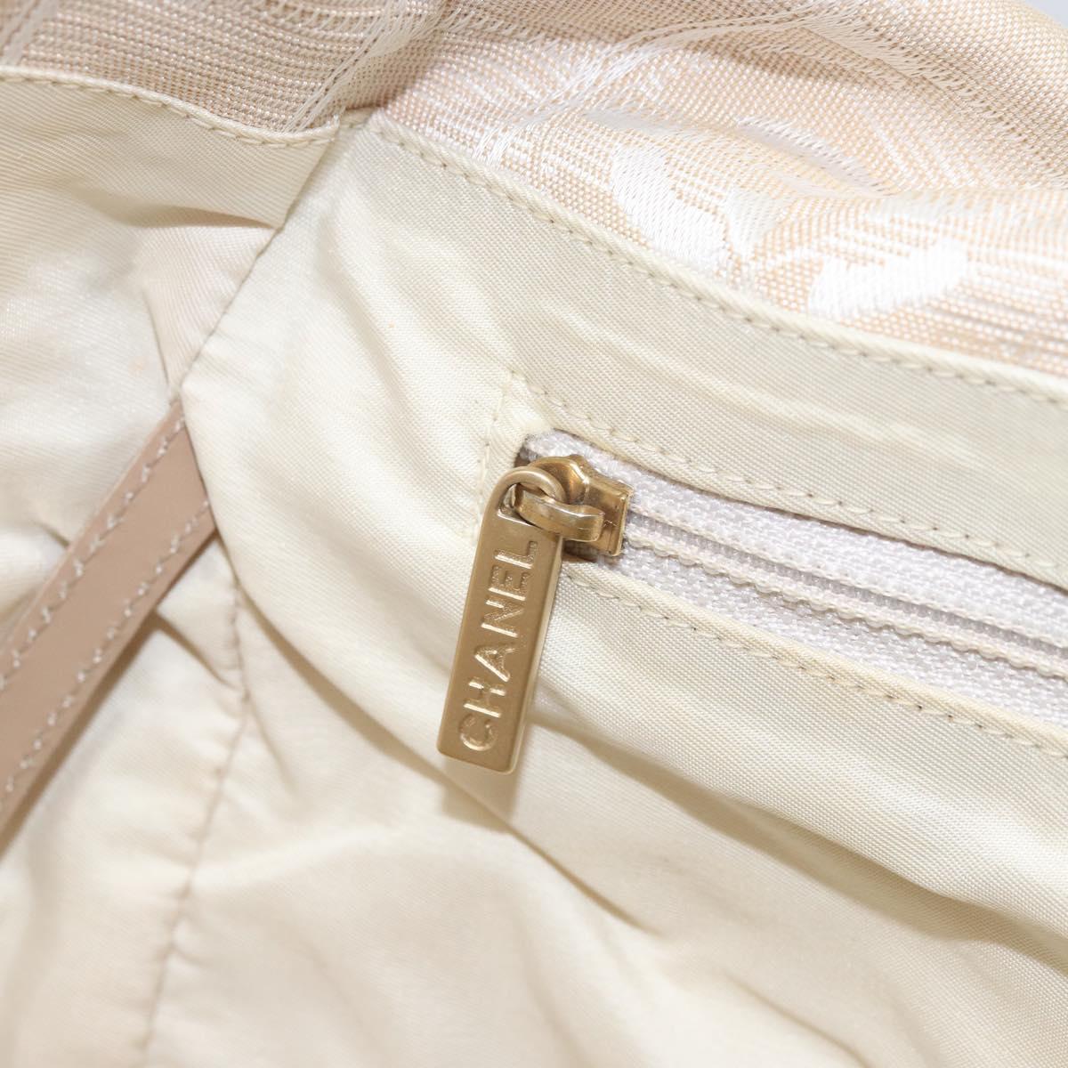 CHANEL New Travel Line Tote Bag Nylon Pink Gold CC Auth BA9876