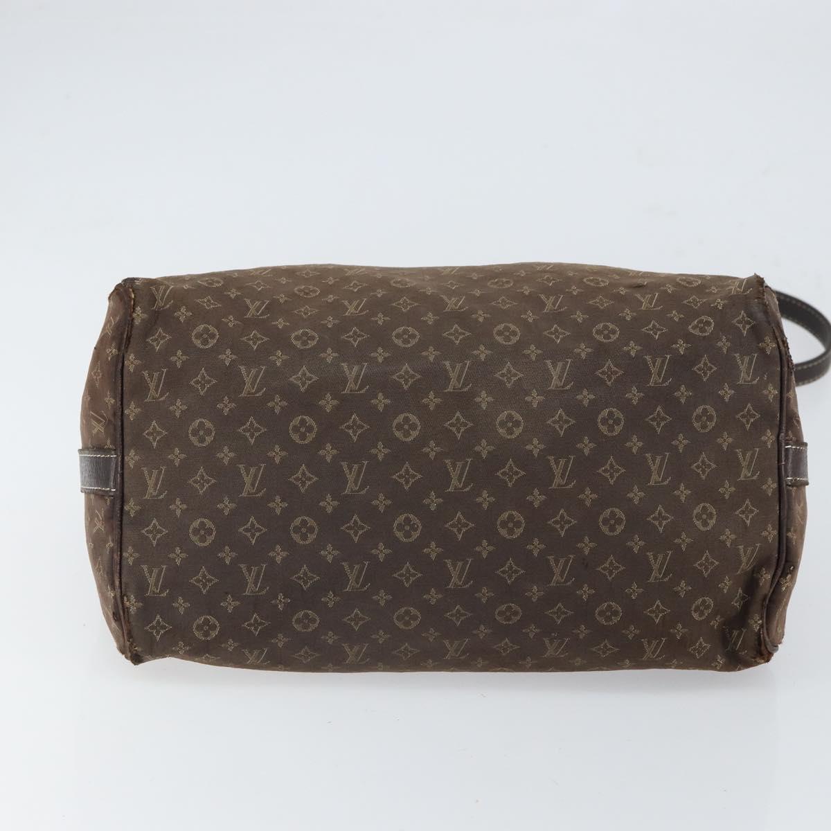 LOUIS VUITTON Mini Lin Speedy Bandouliere 30 Bag Brown M95224 Auth BA9878