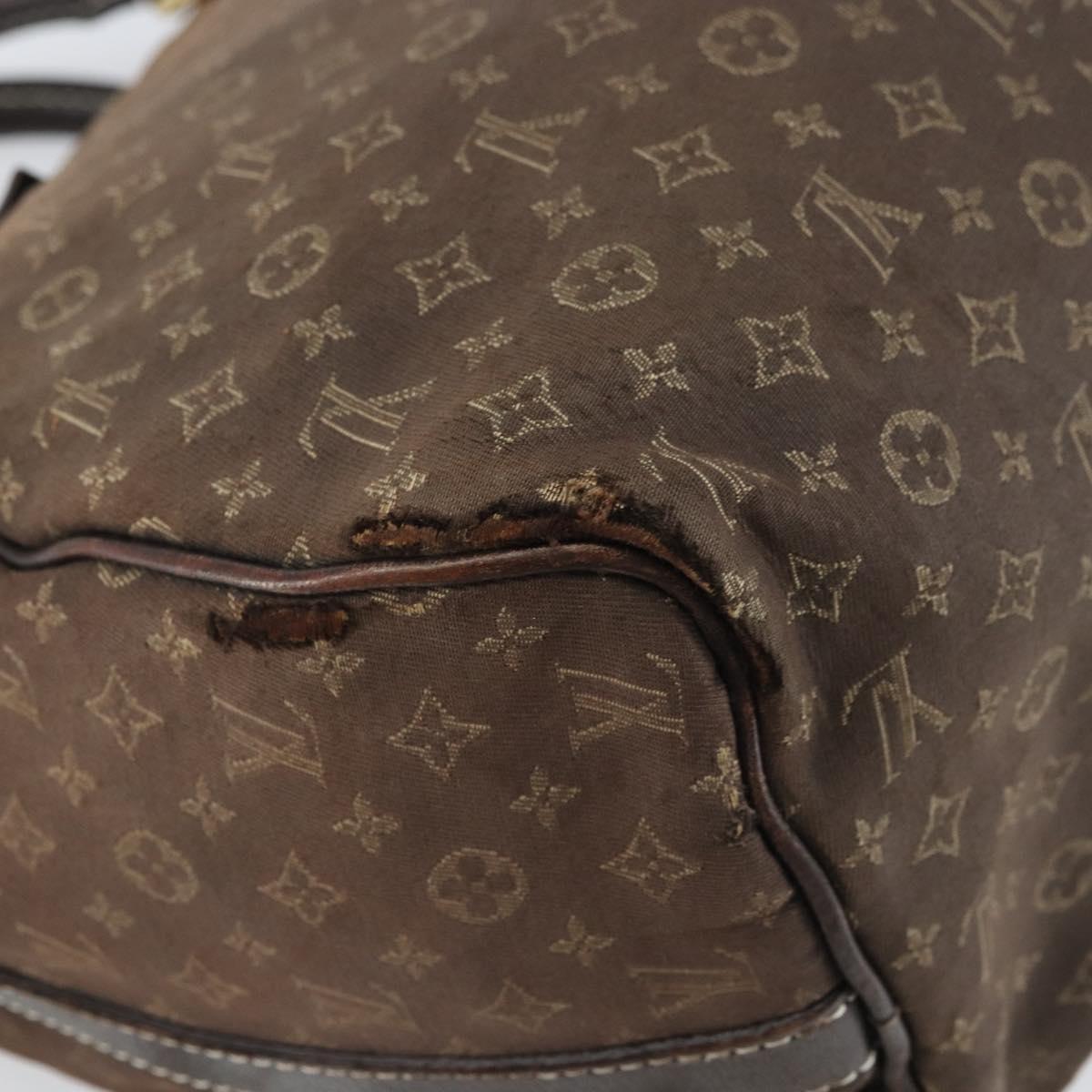 LOUIS VUITTON Mini Lin Speedy Bandouliere 30 Bag Brown M95224 Auth BA9878