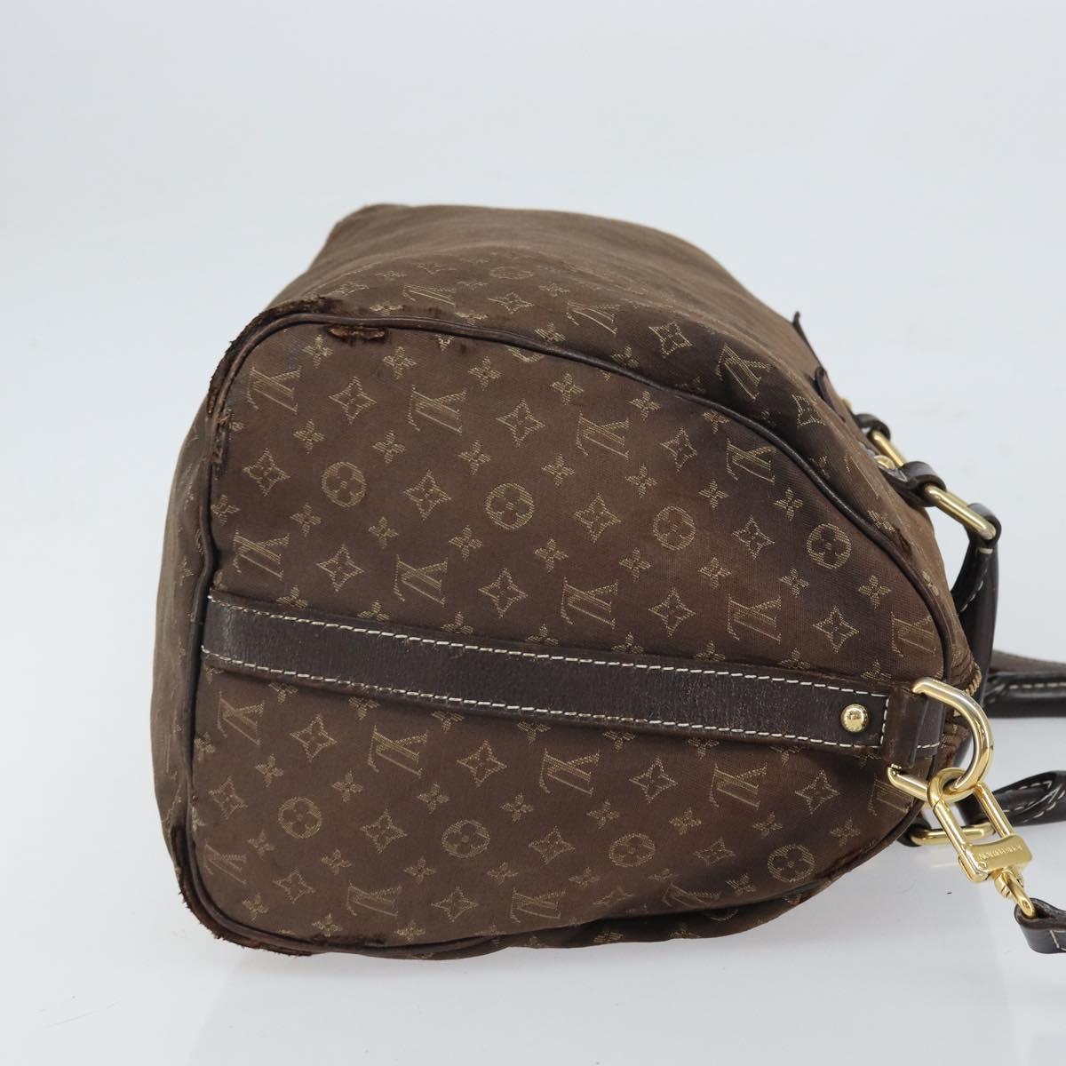 LOUIS VUITTON Mini Lin Speedy Bandouliere 30 Bag Brown M95224 Auth BA9878
