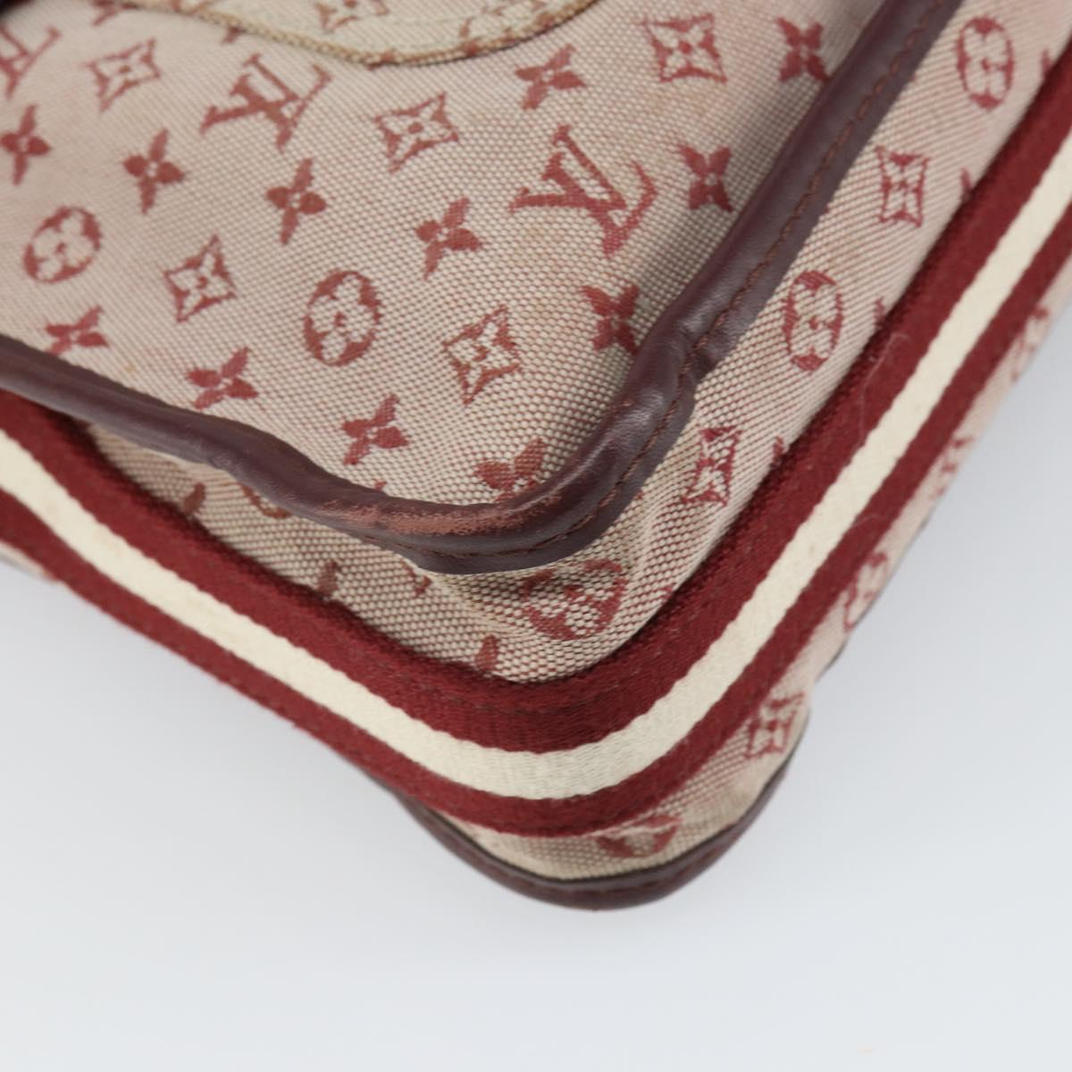 LOUIS VUITTON Monogram Mini Besace Mary Kate Shoulder Bag Red M92321 Auth BA9879
