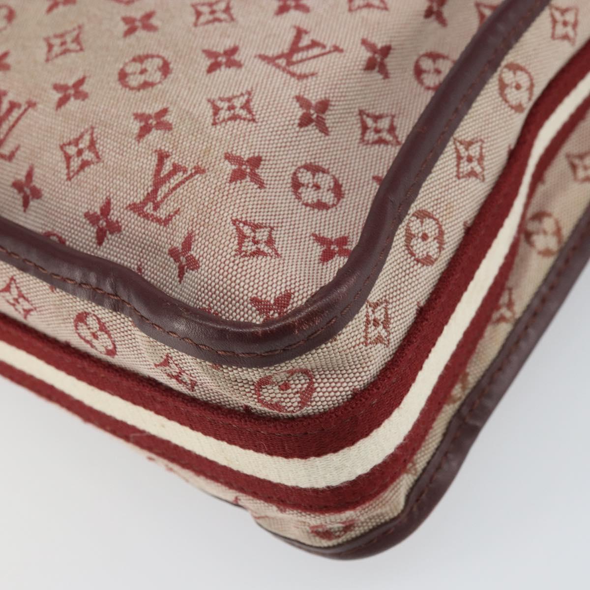 LOUIS VUITTON Monogram Mini Besace Mary Kate Shoulder Bag Red M92321 Auth BA9879