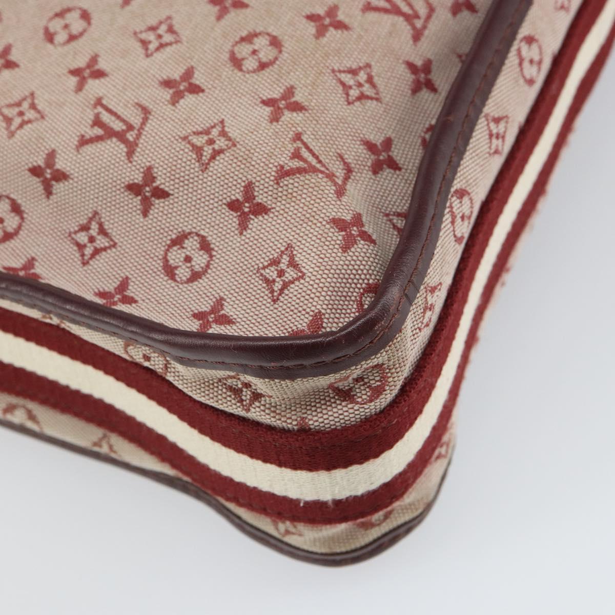 LOUIS VUITTON Monogram Mini Besace Mary Kate Shoulder Bag Red M92321 Auth BA9879