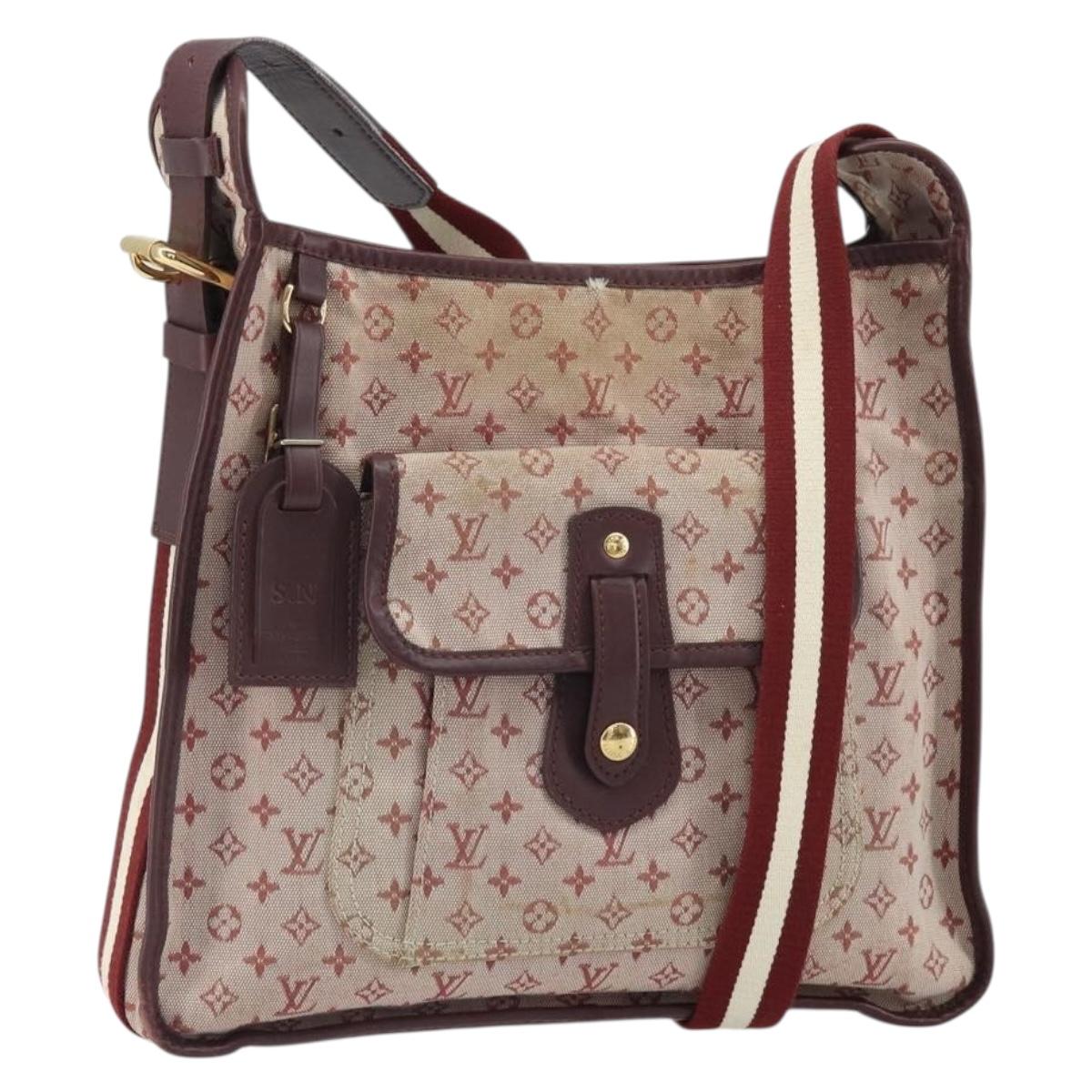 LOUIS VUITTON Monogram Mini Besace Mary Kate Shoulder Bag Red M92321 Auth BA9879