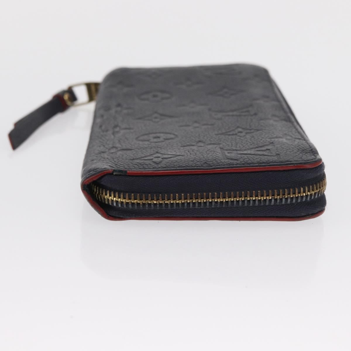 LOUIS VUITTON Empreinte Zippy Wallet Navy Marine Rouge M62121 LV Auth BA9880
