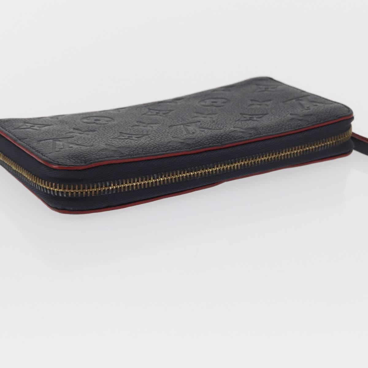 LOUIS VUITTON Empreinte Zippy Wallet Navy Marine Rouge M62121 LV Auth BA9880