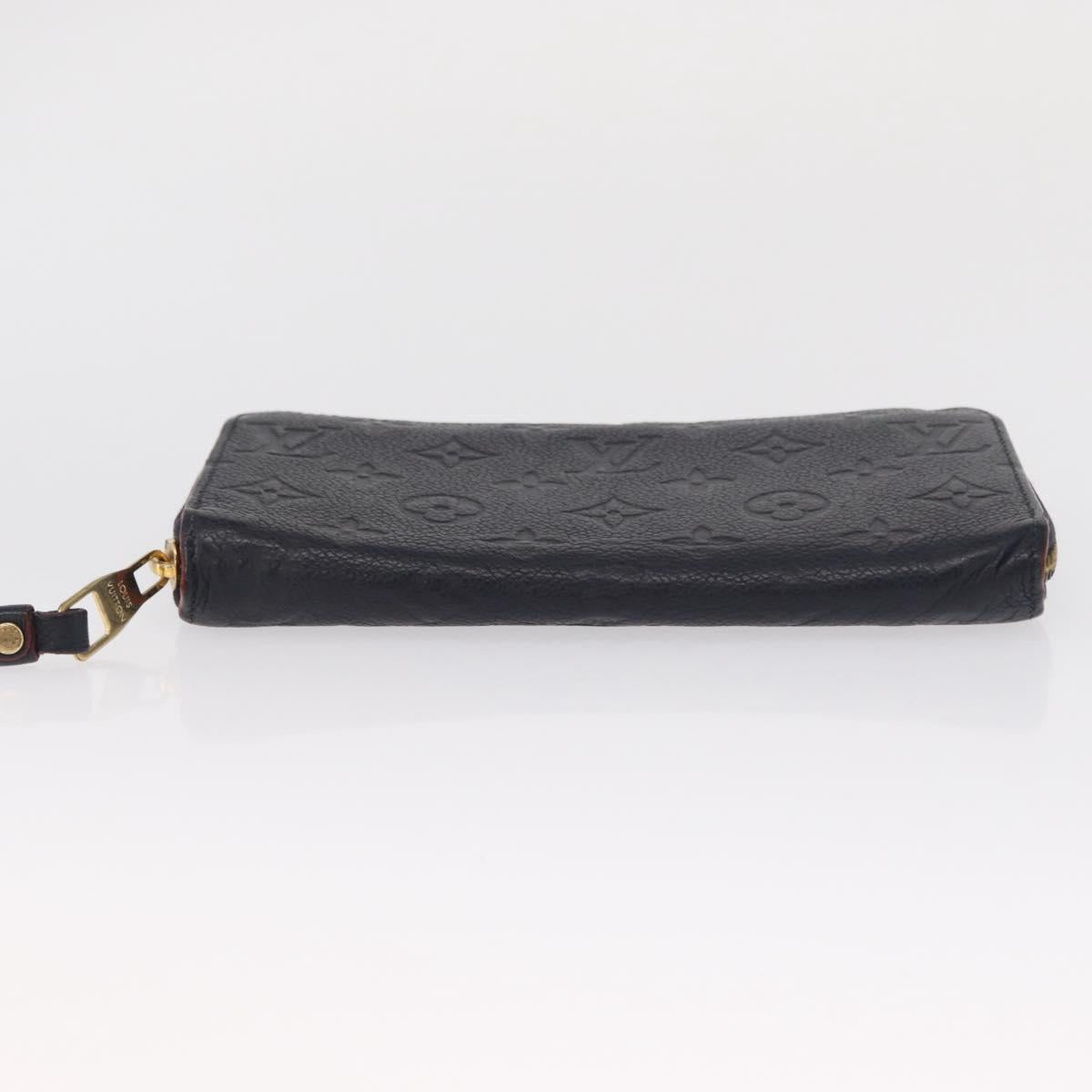 LOUIS VUITTON Empreinte Zippy Wallet Navy Marine Rouge M62121 LV Auth BA9880