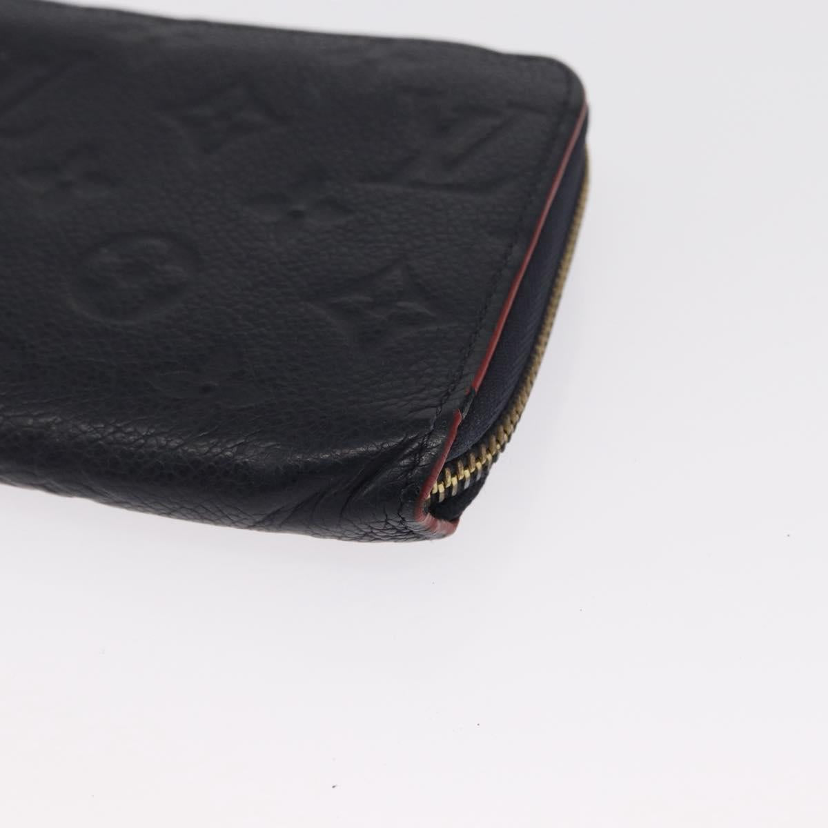 LOUIS VUITTON Empreinte Zippy Wallet Navy Marine Rouge M62121 LV Auth BA9880