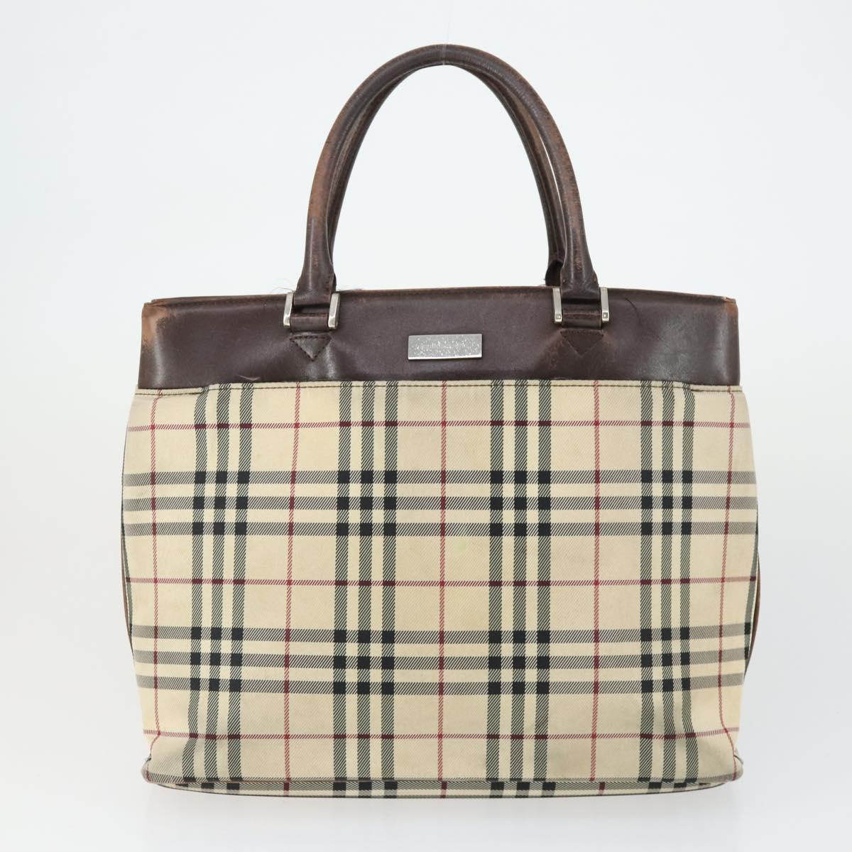 BURBERRY Nova Check Shoulder Bag Canvas Leather 3 Set Beige Brown Auth BA9885