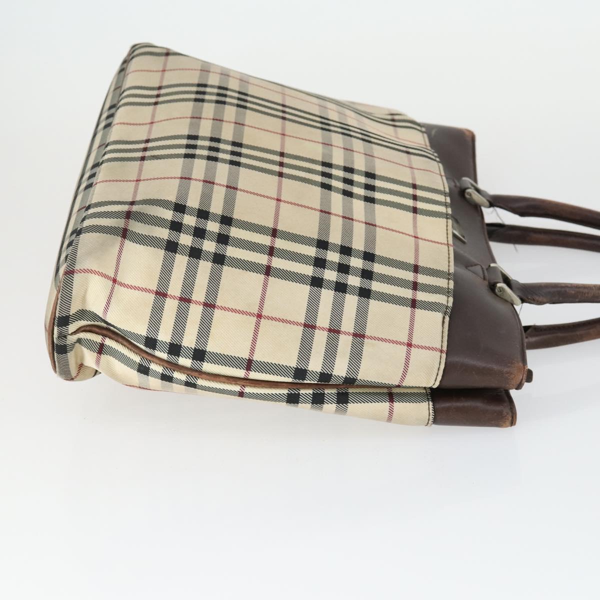 BURBERRY Nova Check Shoulder Bag Canvas Leather 3 Set Beige Brown Auth BA9885