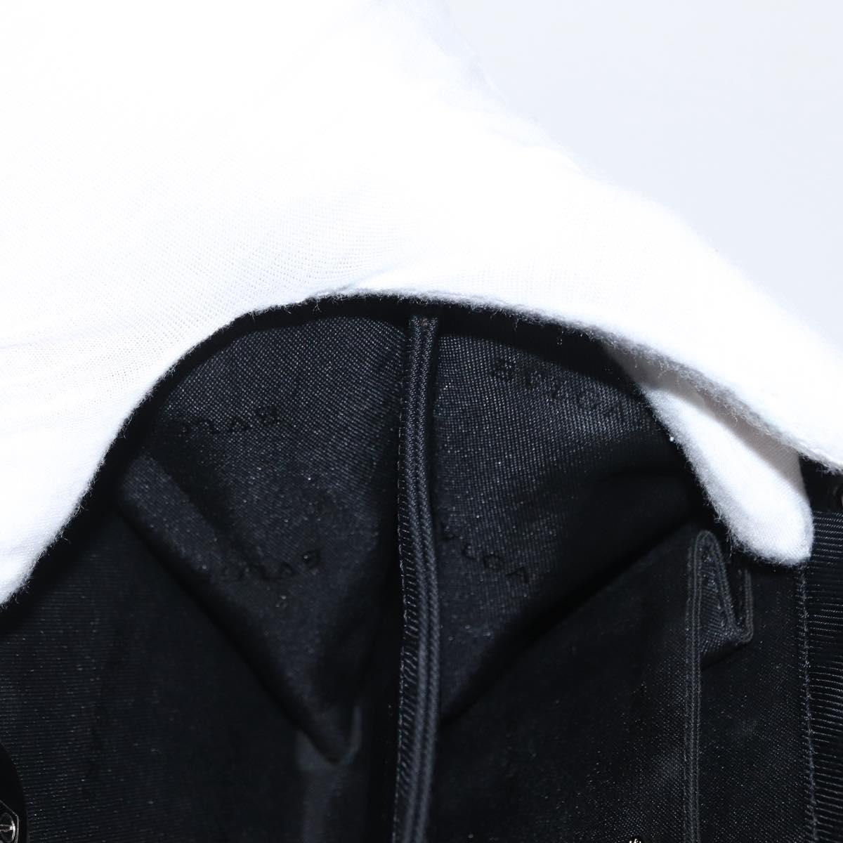 BVLGARI Hand Bag Nylon Black Silver Auth BA9909