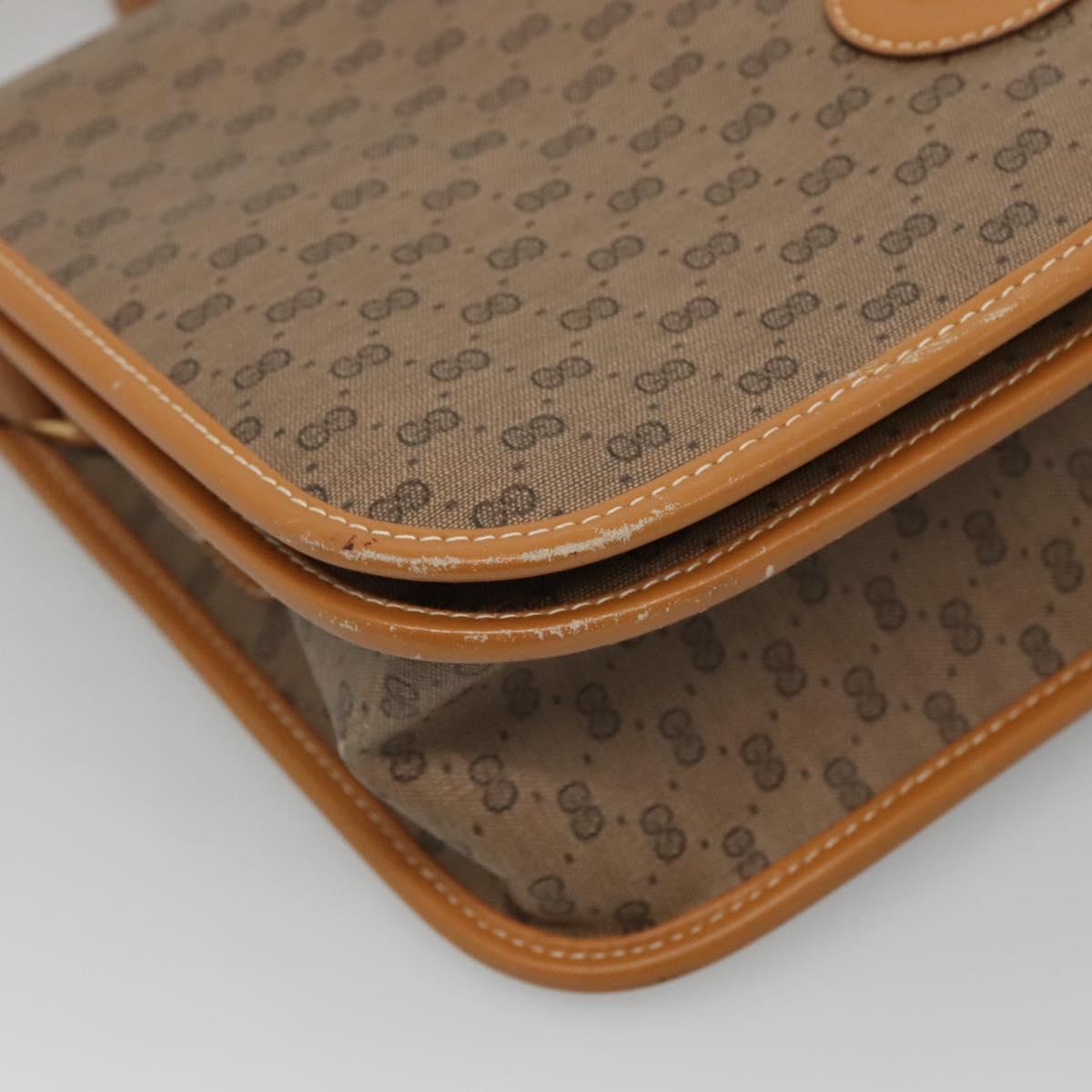 GUCCI Micro GG Supreme Shoulder Bag PVC Brown Gold 001 116 0915 Auth BA991