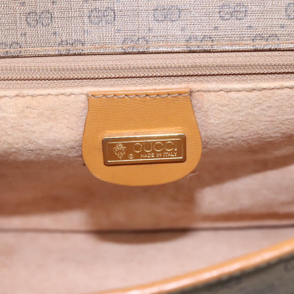 GUCCI Micro GG Supreme Shoulder Bag PVC Brown Gold 001 116 0915 Auth BA991
