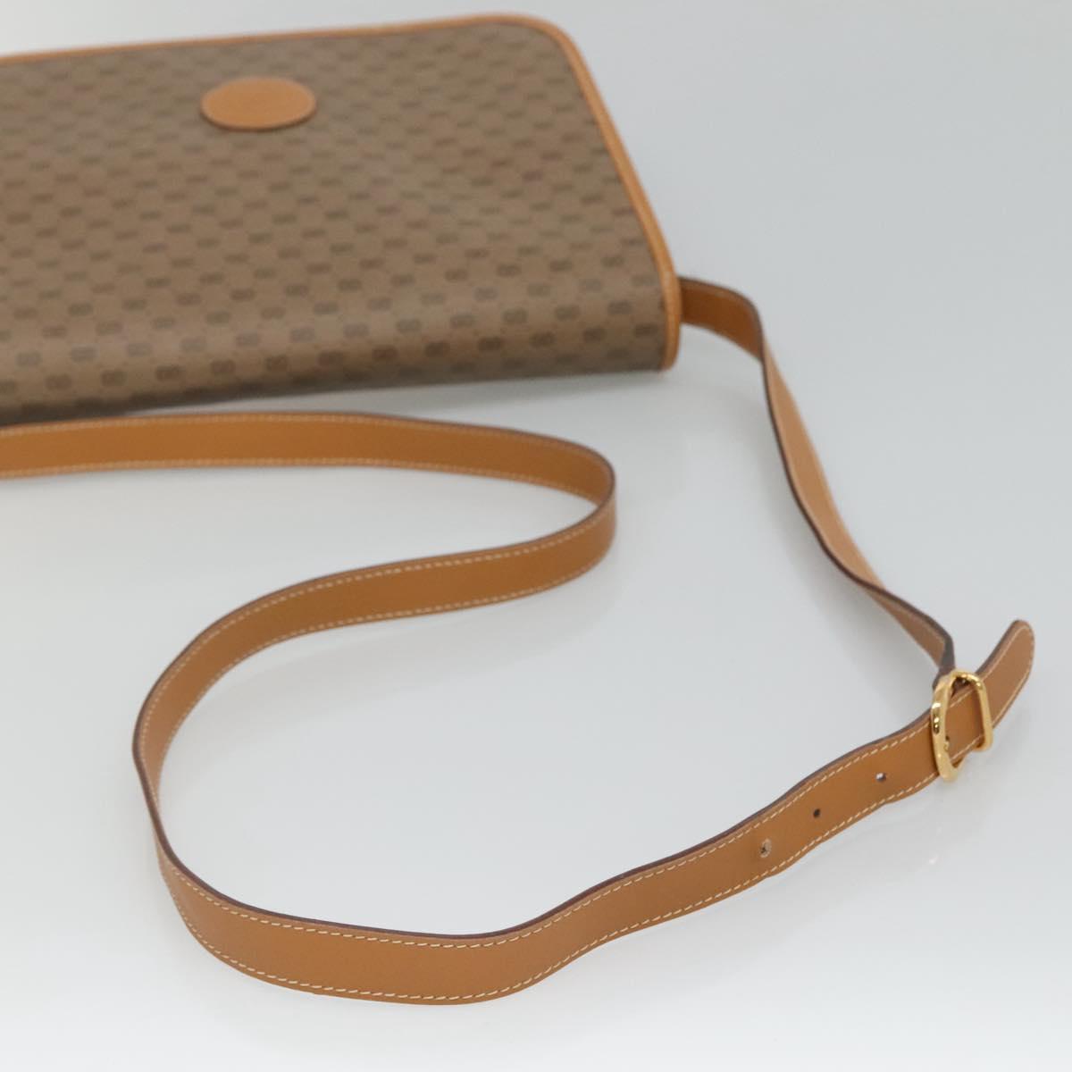 GUCCI Micro GG Supreme Shoulder Bag PVC Brown Gold 001 116 0915 Auth BA991
