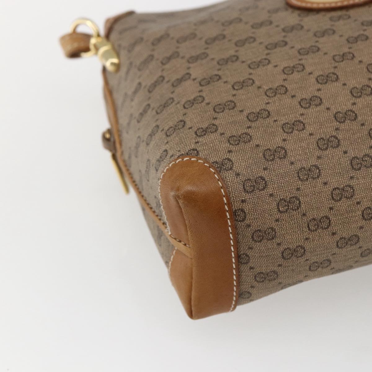 GUCCI Micro GG Supreme Shoulder Bag PVC Beige Gold 07 37 4916 Auth BA9926