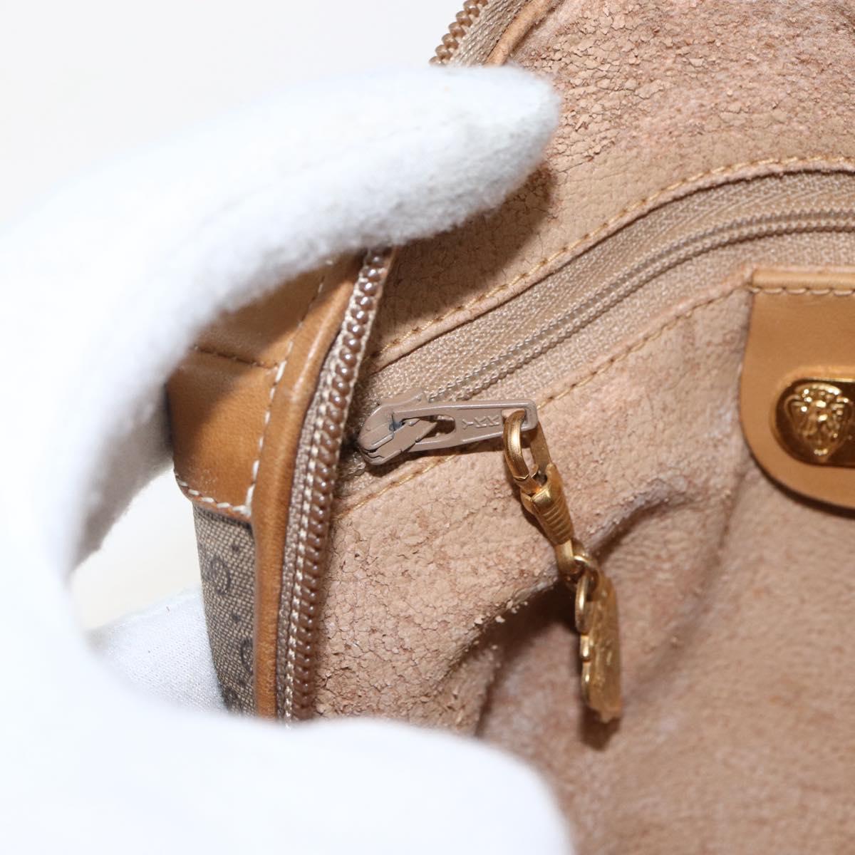 GUCCI Micro GG Supreme Shoulder Bag PVC Beige Gold 07 37 4916 Auth BA9926