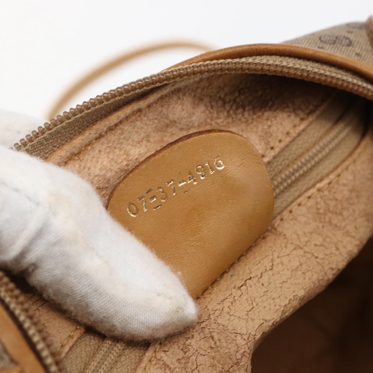 GUCCI Micro GG Supreme Shoulder Bag PVC Beige Gold 07 37 4916 Auth BA9926