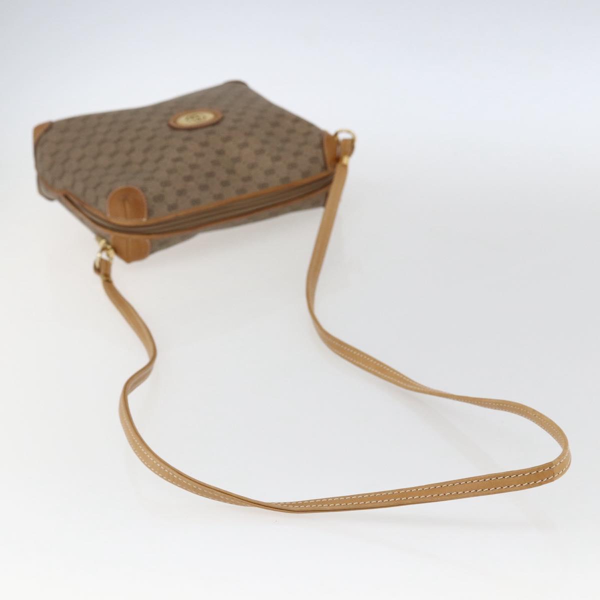 GUCCI Micro GG Supreme Shoulder Bag PVC Beige Gold 07 37 4916 Auth BA9926