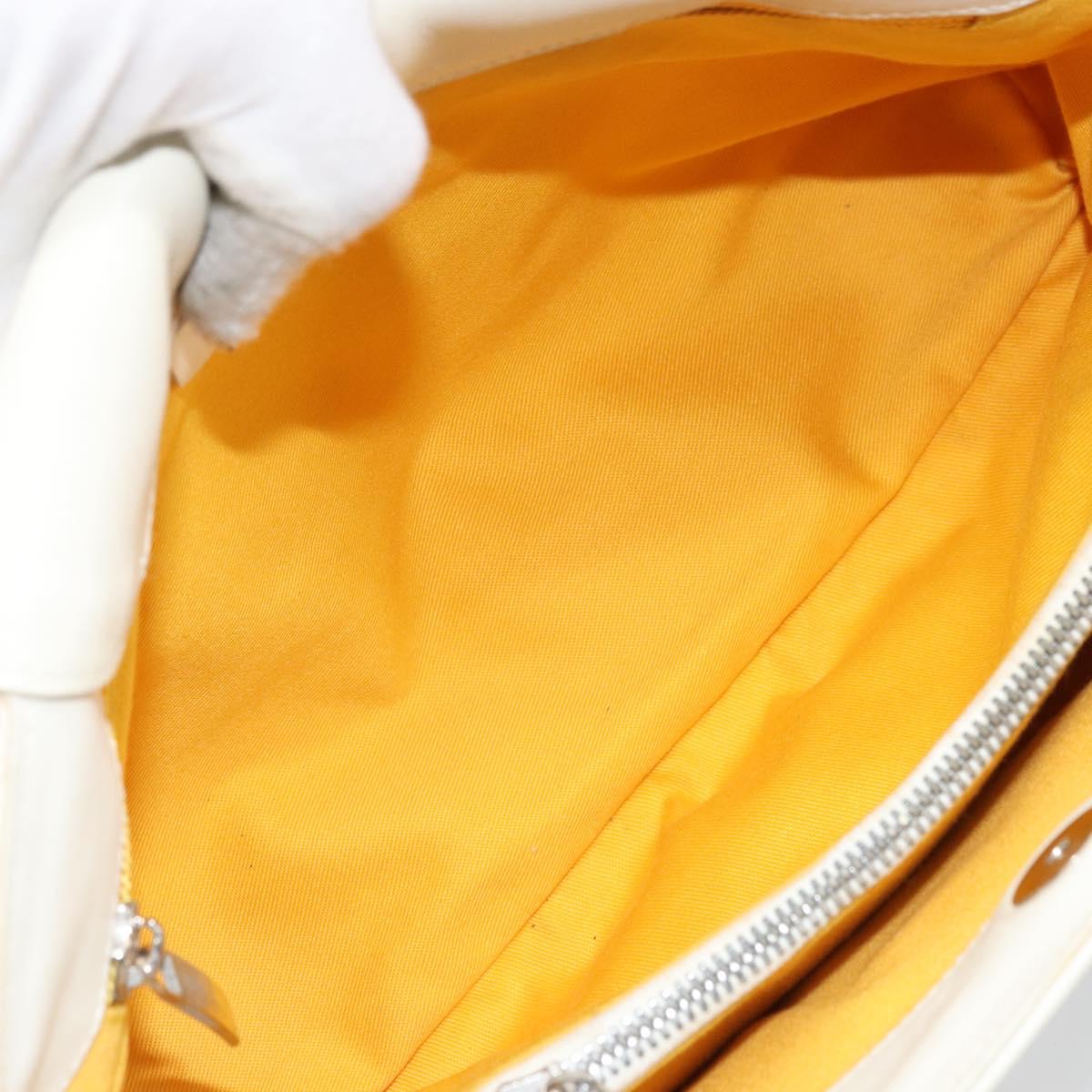 Salvatore Ferragamo Hand Bag Leather White Silver Auth BA9927