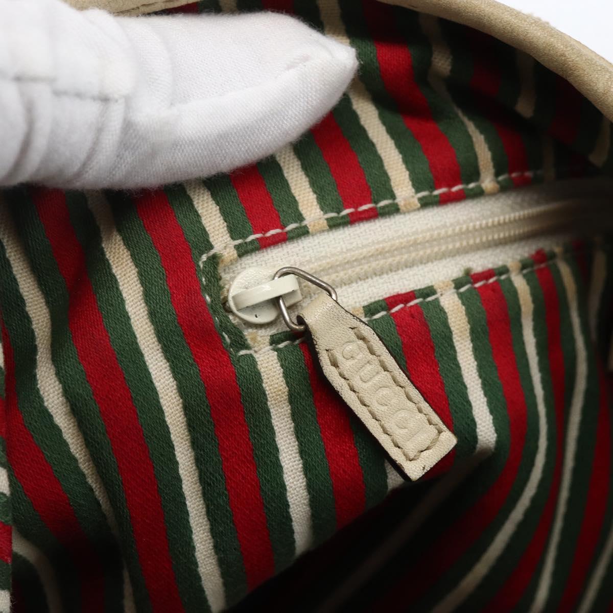 GUCCI GG Canvas Tote Bag Beige Gold 169946 Auth BA9932